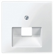 Накладка комп/тел розетки 1-местная наклонная System M Merten полярно-белая