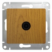 TV розетка проходная 4DB механизм SE Glossa, дерево дуб