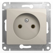 Розетка без заземления 16А 250В механизм SE Glossa, молочный