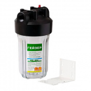 Фильтр магистральный 10"BB ГЕЙЗЕР Джамбо - 1" (ВР/ВР, прозрачная колба, резьба пластиковая)