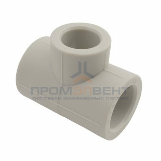 Тройник переходной FV-Plast - 90 × 63 × 90 (для полипропиленовых труб под пайку, цвет серый)