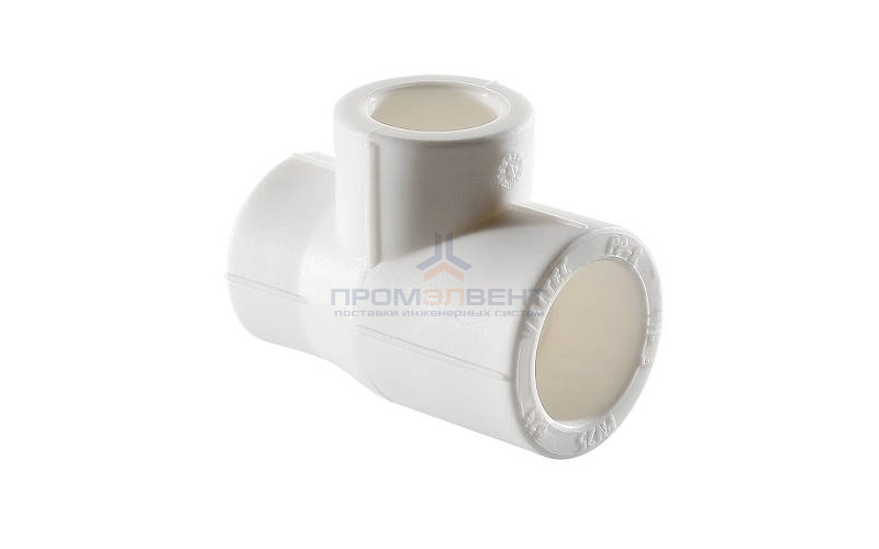 Тройник переходной VALTEC VTp.735 - 75 x 50 x 75 (для полипропиленовых труб под пайку, цвет белый)