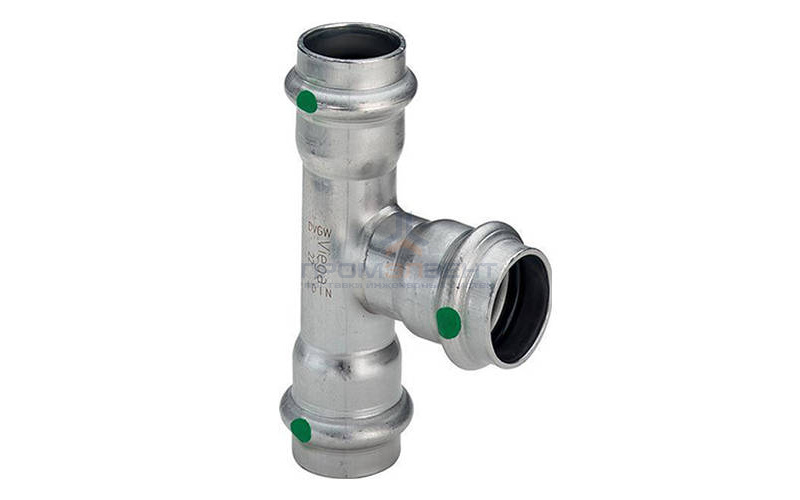 Тройник переходной Viega Sanpress Inox 2318 - 35 x 28 x 35 (нержавеющая сталь)