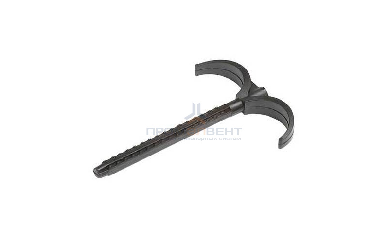 Дюбель крюковой двойной STOUT - длина 80 мм. (для напольной фиксации труб D25 мм)