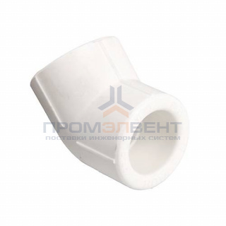 Отвод 45° VALTEC VTp.759 - 63 (для полипропиленовых труб под пайку, цвет белый)