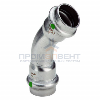 Отвод 45° Viega Sanpress Inox 2326 - 22 (нержавеющая сталь)