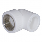 Переход на внутреннюю резьбу угловой KALDE - 20 x 3/4" (для полипропиленовых труб, цвет белый)
