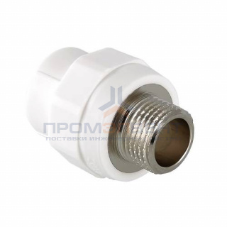 Переход на наружную резьбу VALTEC VTp.701 - 32 x 3/4" (для полипропиленовых труб, цвет белый)