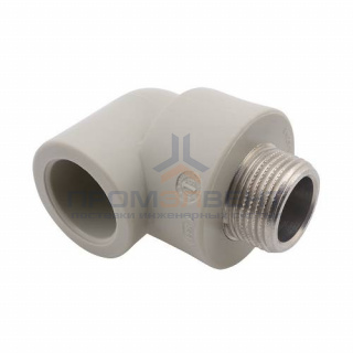 Переход на наружную резьбу угловой FV-Plast - 25 x 3/4" (для полипропиленовых труб, цвет серый)
