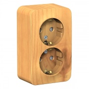 Розетка 2-ая с заземлением со шторками Blanca Schneider Electric 16А 250В ясень изол.пластина