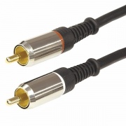 Шнур 2RCA Plug-2RCA Plug 1.5М GOLD-металл