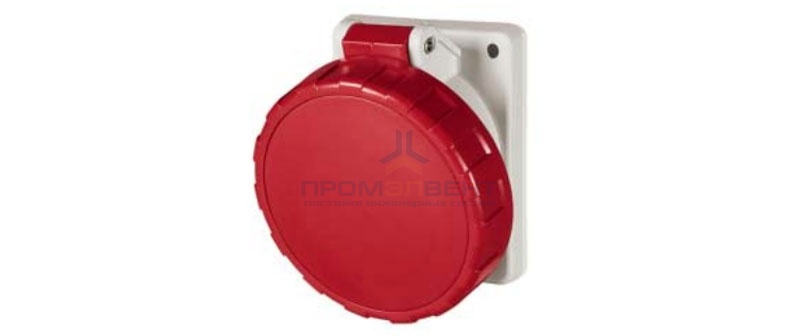 Розетка скрытой установки с наклоном DKC Quadro IP67 63A 3P+E 400V