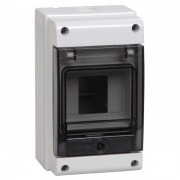 Щит влагозащищенный КМПн-4 IP66 на 4 модуля навесной пластиковый с прозрачной дверкой ИЭК