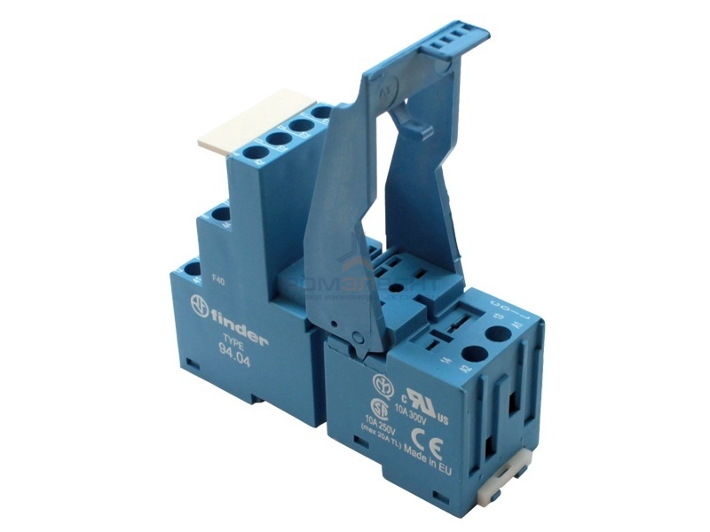 Розетка Finder 94.04 с винтовыми клеммами для реле 55.32/85.02/55.34/85.04 (с зажимной клетью)