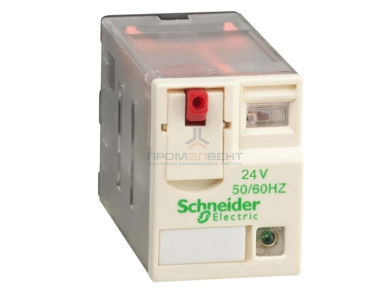 Миниатюрное реле Schneider Electric Zelio Relay  RXM 4 контакта, светодиод 24В AC 6A